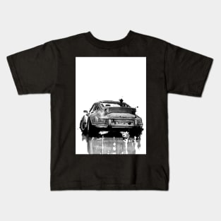 mixed media drawing of a supercar Kids T-Shirt